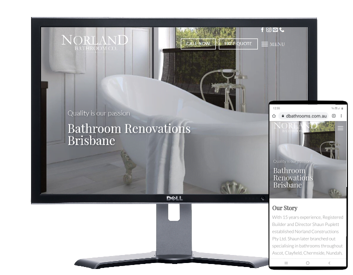 norland bathrooms Website by Fast Cheap Websites