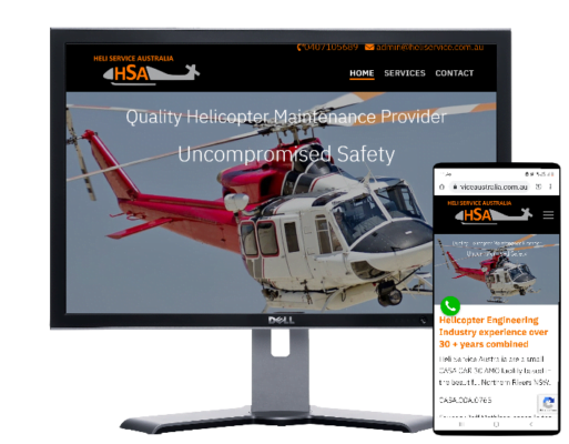 Heli Services Australia -built by Fast Cheap Websites