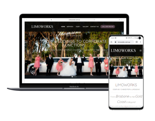 Limousine Services Brisbane-website built by web designer Angie from Fast Cheap Websites