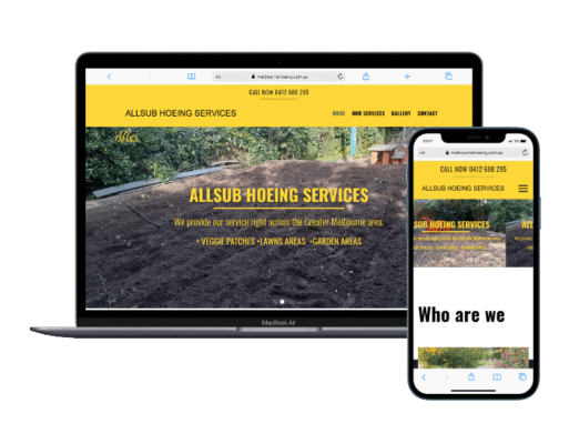 garden hoeing services Melbourne-website built by web designer Angie from Fast Cheap Websites