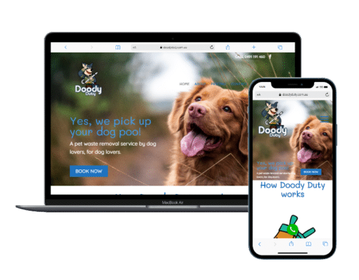 dog poop pickup services-Website built by web designer Angie from Fast Cheap Websites