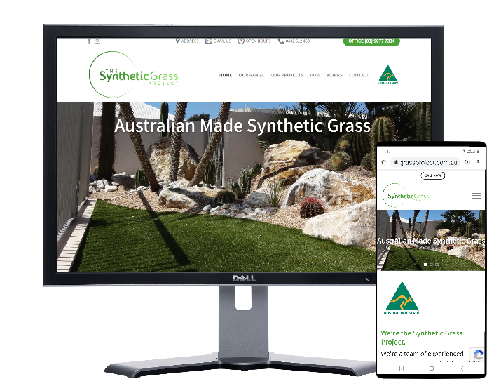 synthetic grass project- artificial fake grass- Website built by Angie from Fast Cheap Websites