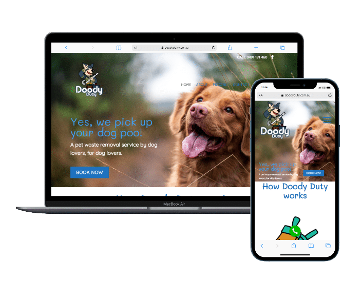 dog poop pickup services-Website built by web designer Angie from Fast Cheap Websites