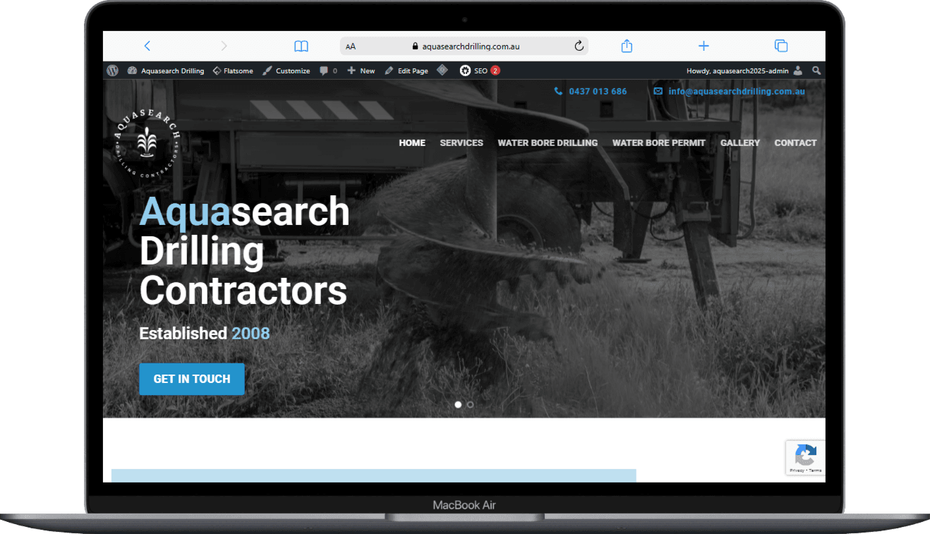 Aquasearch Bore water drilling experts