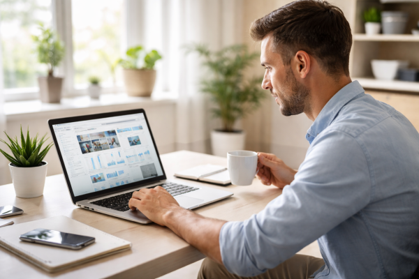 how often should i update my website on a laptop screen