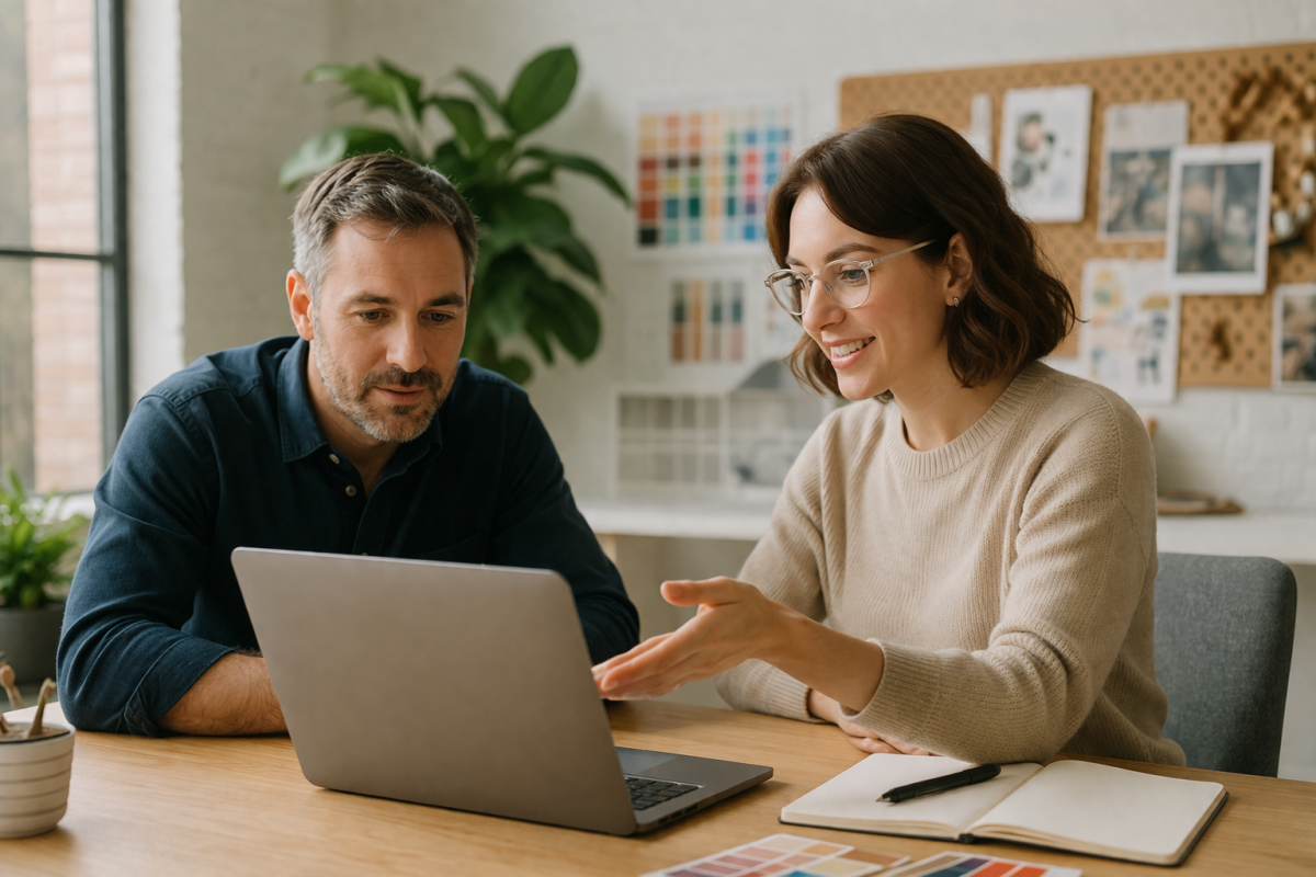 website design melbourne consultation on a laptop